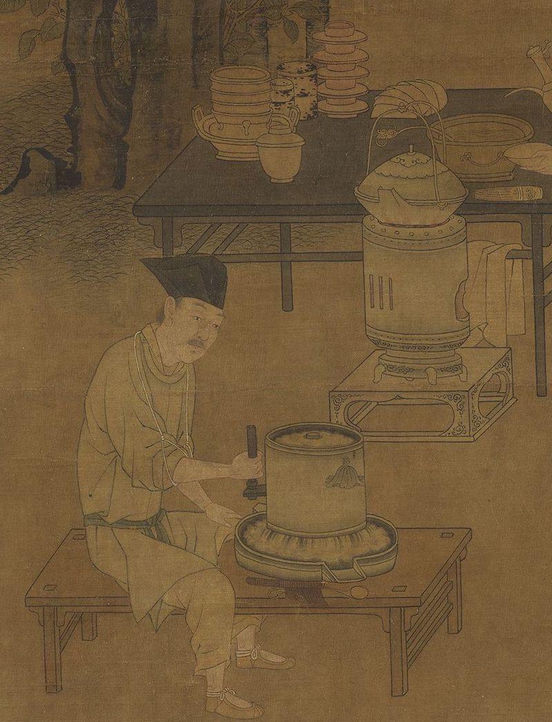 重拾“圍爐煮茶”文化，一起看看故宮藏畫里的“圍爐煮茶”[精制鋼圍爐茶桌](圖3)