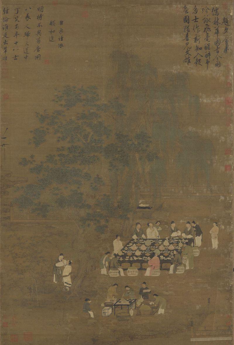重拾“圍爐煮茶”文化，一起看看故宮藏畫里的“圍爐煮茶”[精制鋼圍爐茶桌](圖5)